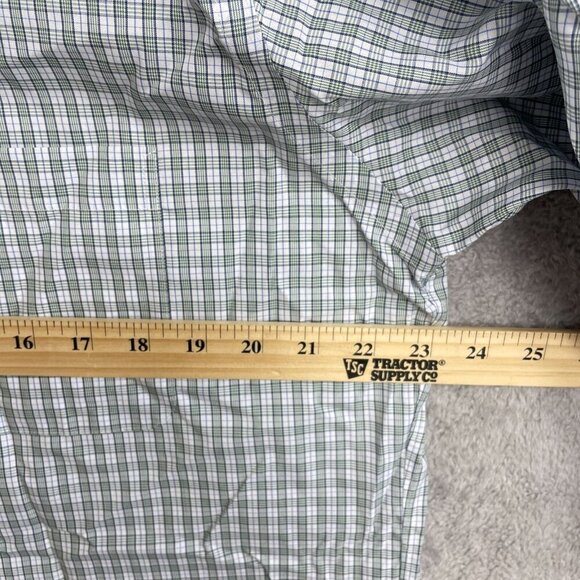 NEW Kirkland Signature Men's 16 Traditional Fit Button down Shirt Green Plaid - Picture 5 of 8
